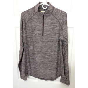 Men's Cozy 1/4 Zip Pullover Berry XL Activewear Long Sleeve